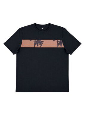 Manfinity Black Palm Tree Graphic T Shirt XXL Minimalist Tropical Streetwear Tee